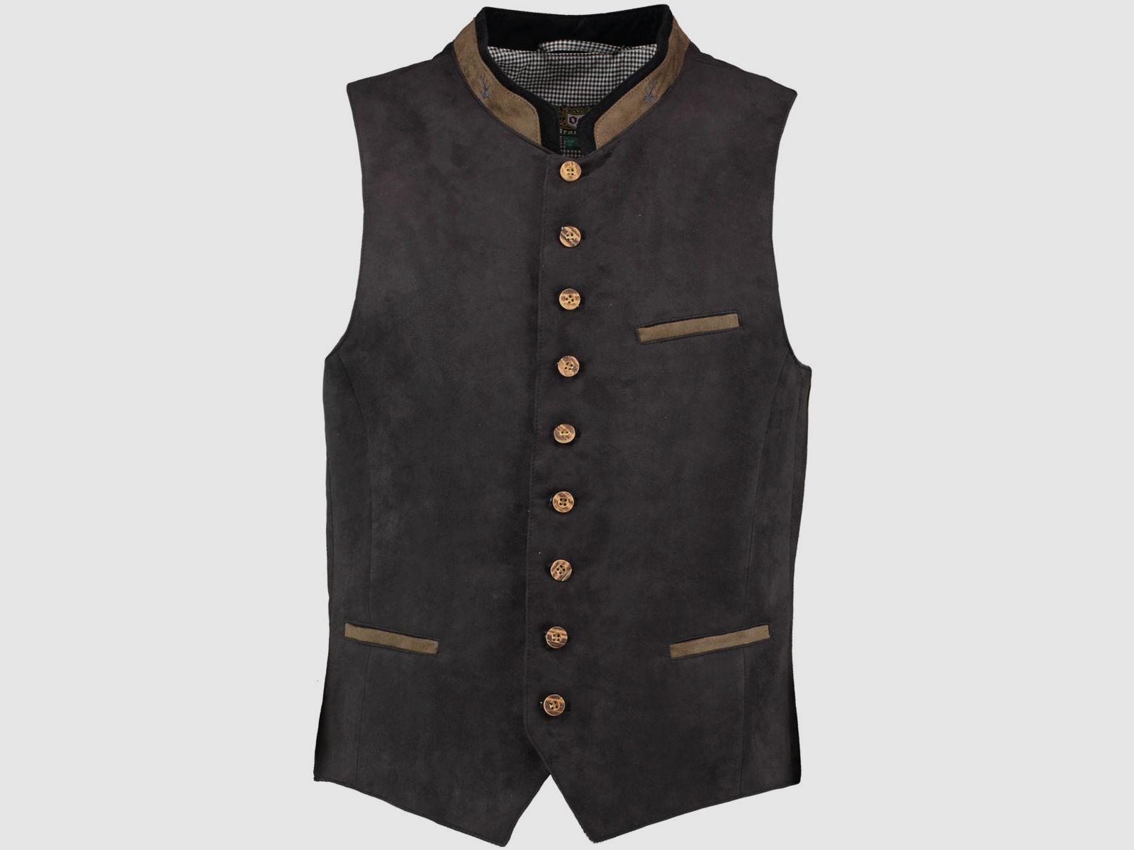 OS TRACHTEN Herrenweste 3 Leistentaschen Anthrazit