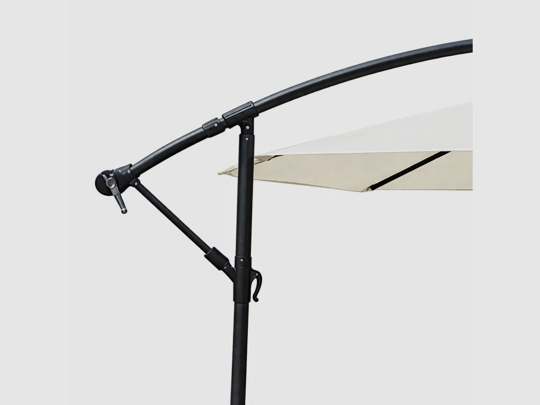 Parasol déporté Azur 3 m naturel, toile polyester 180 g/m², image 3 sur 11