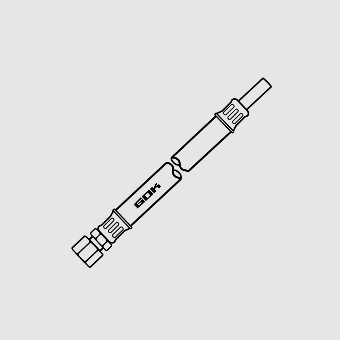 Mitteldruck-Schlauchleitung MS 10 bar, RVS 8 x RST 8, 400 mm, Bild 3 von 5