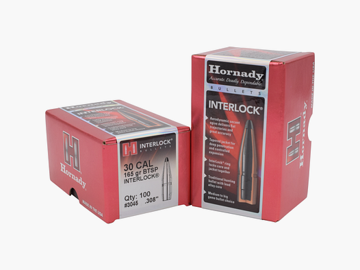 .308 Geschosse Hornady InterLock BTSP 165 gr VE100