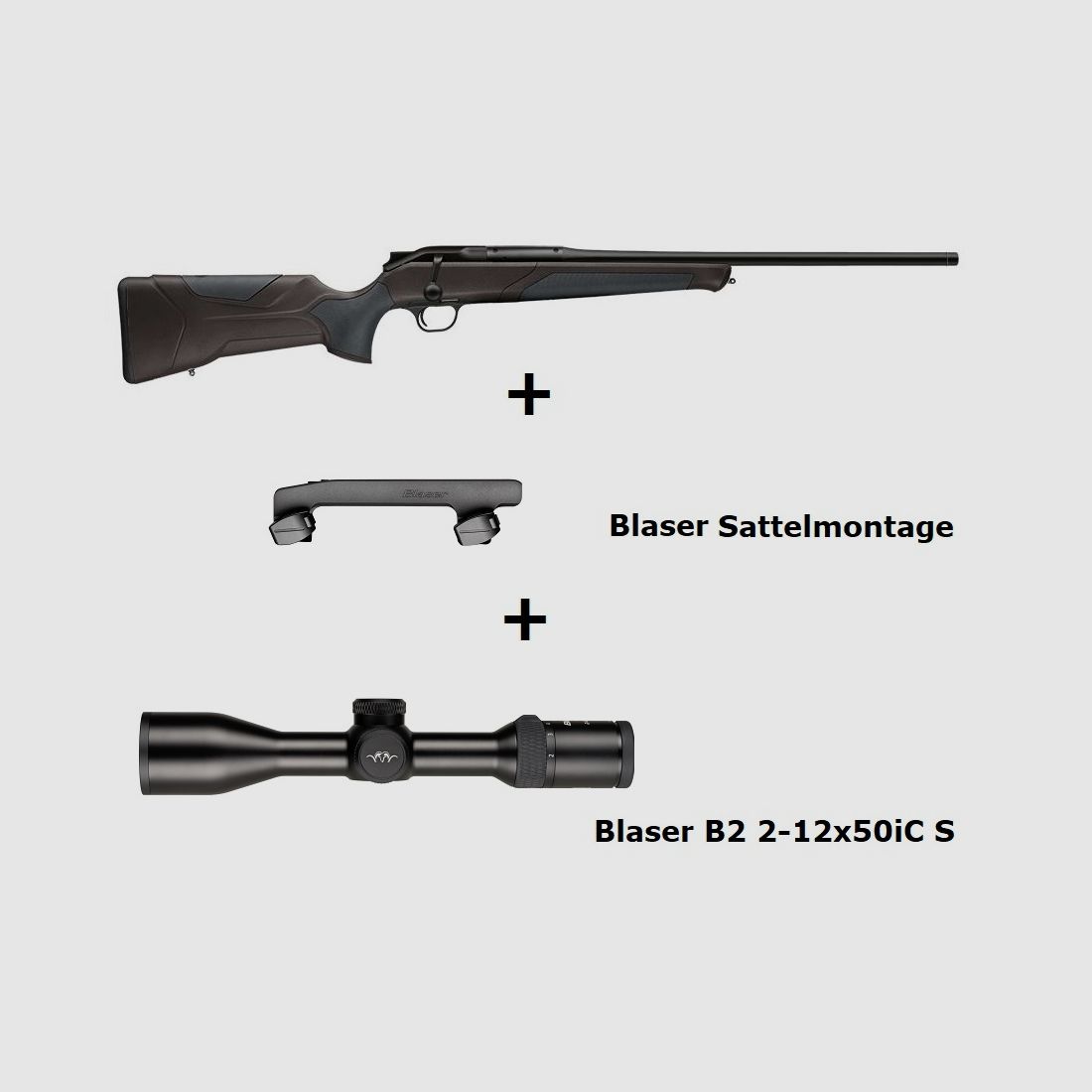 Blaser R8 Professional 2.0 (zwart-bruin) + ... / Compleet pakket