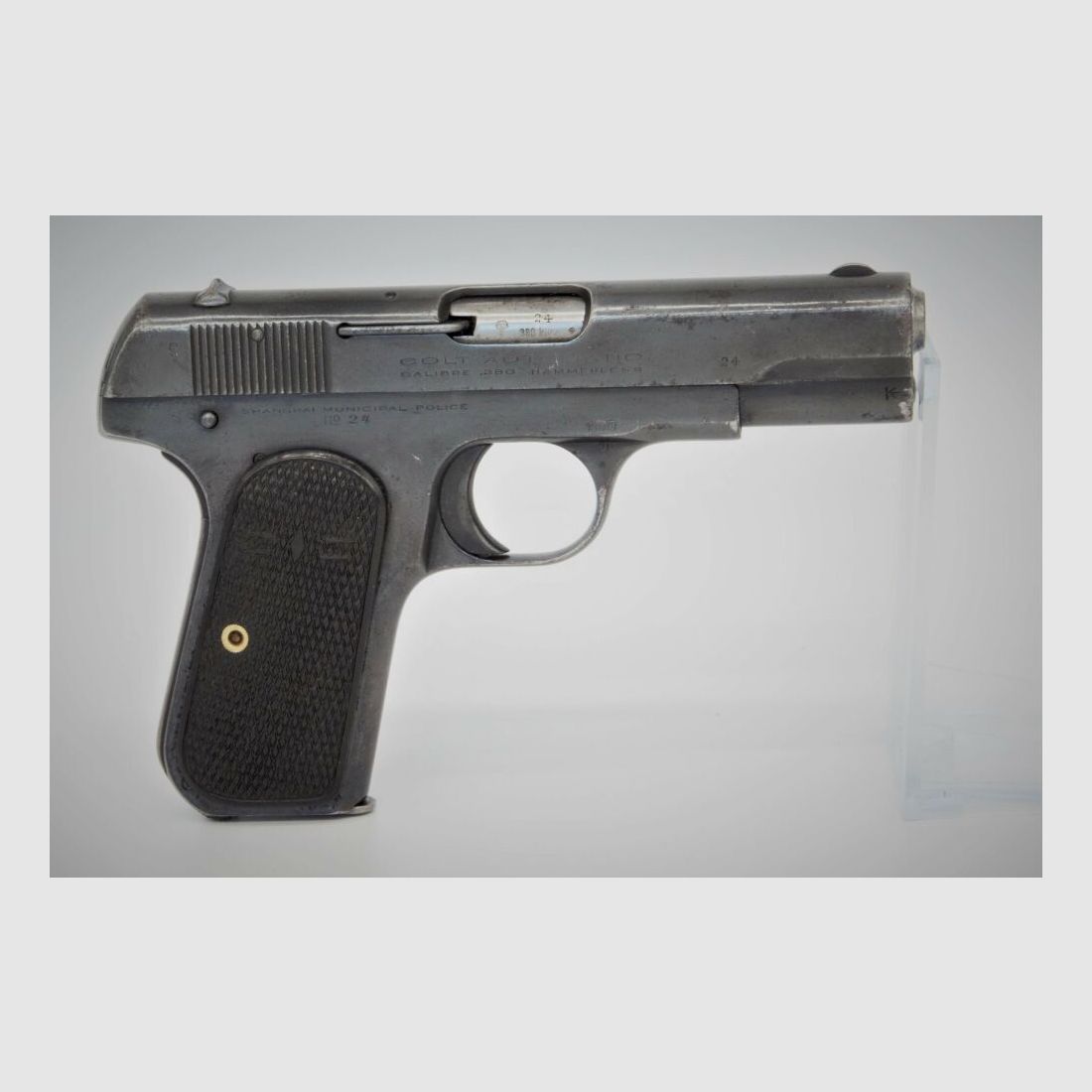 Colt 1908 Police Municipale de Shanghai No. 24 Extrêmement rare William Fairbairn .380ShortCFL