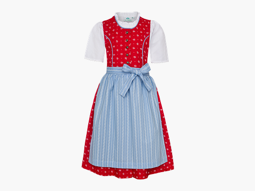 Kinder-Dirndl «Das Heimatliche» in Rot/Blau