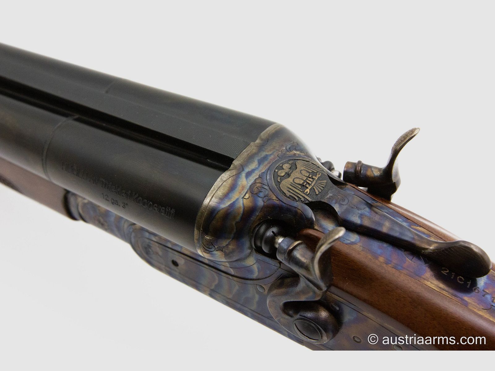 HUGLU fusil juxtaposé, arme d'occasion comme neuve, cal. 12/76, image 3 sur 6