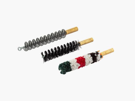 Set aus drei Spiralbürsten für glatte Läufe Kal. 9 mm