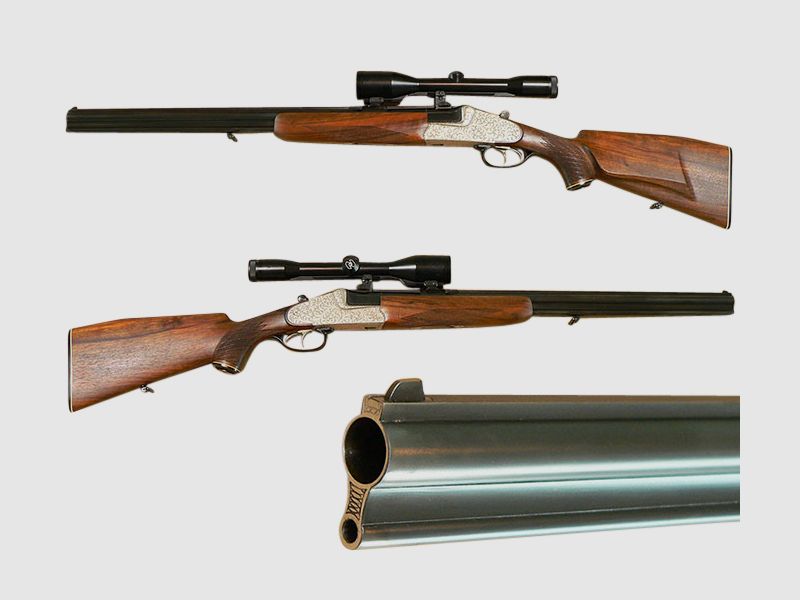 Fusil à deux coups Krieghoff, Ulm-Primus, Cal. 5,6x50 R Mag. - 16/70