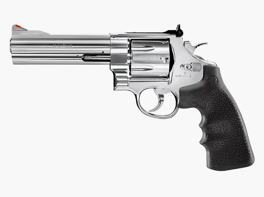 CO2 Revolver Smith & Wesson 629 Classic 5 Zoll Steel Finish schwarze Griffschalen Kaliber 4,5 mm BB (P18)