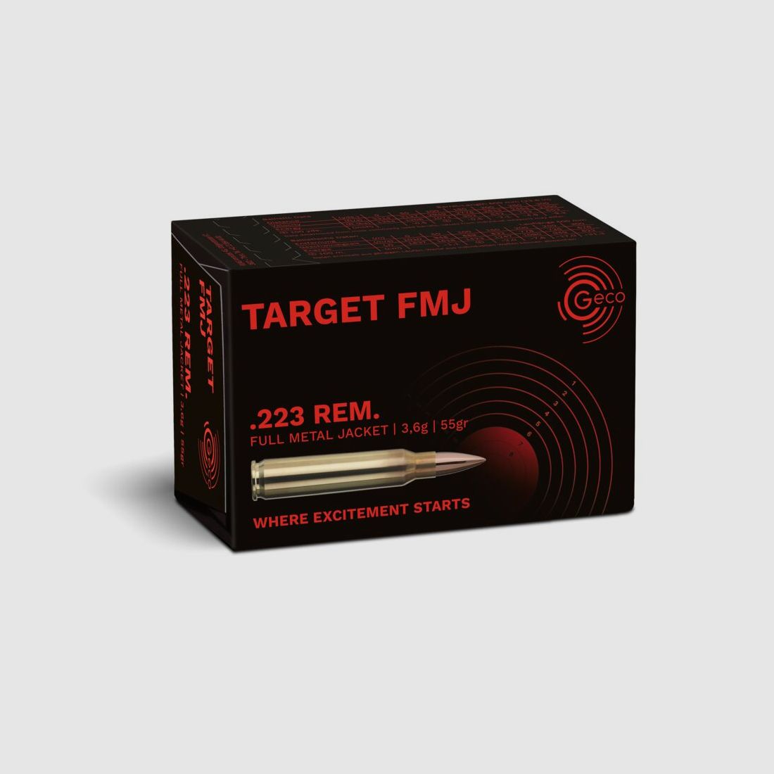 Geco 55grs Target FMJ 50STK