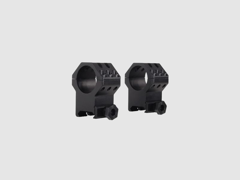 Weaver 6-Hole Weaver-Style Ringe matt schwarz 25,4mm ultra high, BH 15,88mm