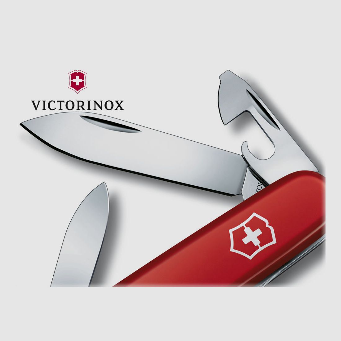 Multitools Victorinox Schweizer Taschemesser Tinker klein LĂ¤nge 8,4 cm rot 12 Funktionen (P18)