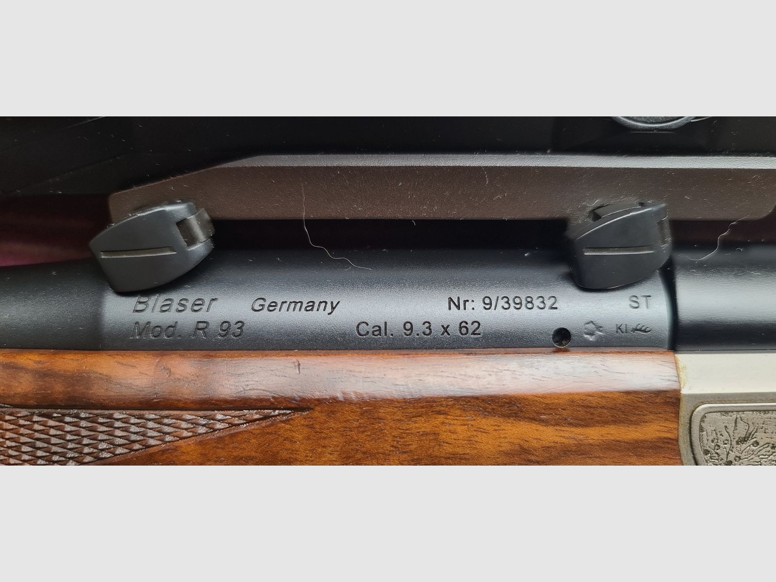 Blaser R93 Luxus, Kal. 9,3x62, Blaser Sattelmontage Zeiss 3-12x56