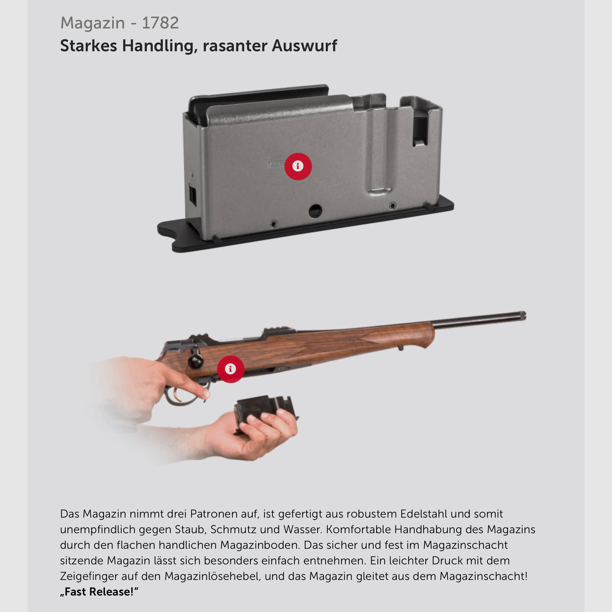 J.G. Anschütz 1782 D G-15x1 Deutscher Schaft Kaliber 6,5 Creedmoor LL 520 mm Repetierbüchse