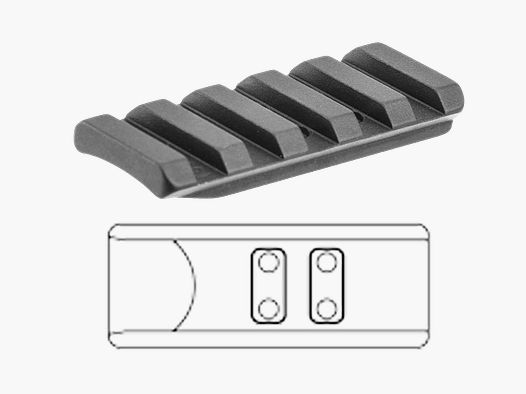 ERATAC 55mm Picatinny-Aufsatz zentrisch, BH 8mm