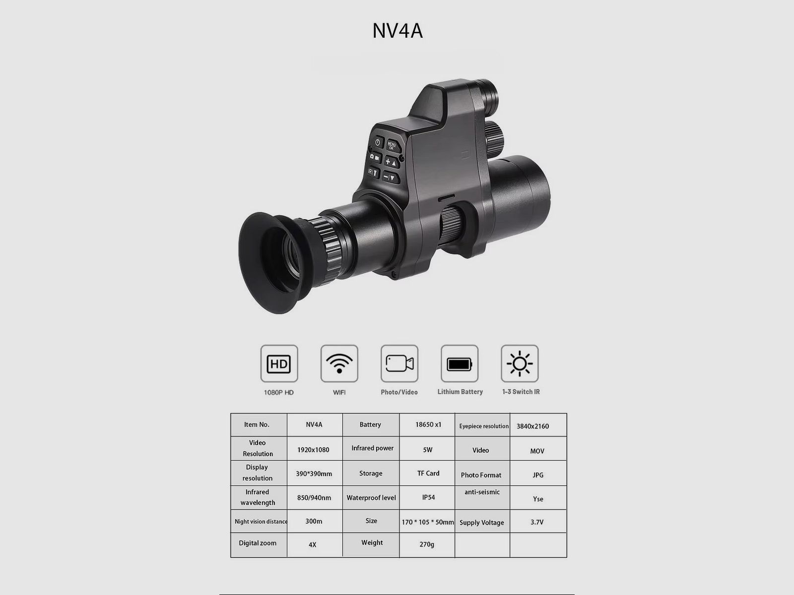 Dispositivo di visione notturna digitale NV4A Night Vision