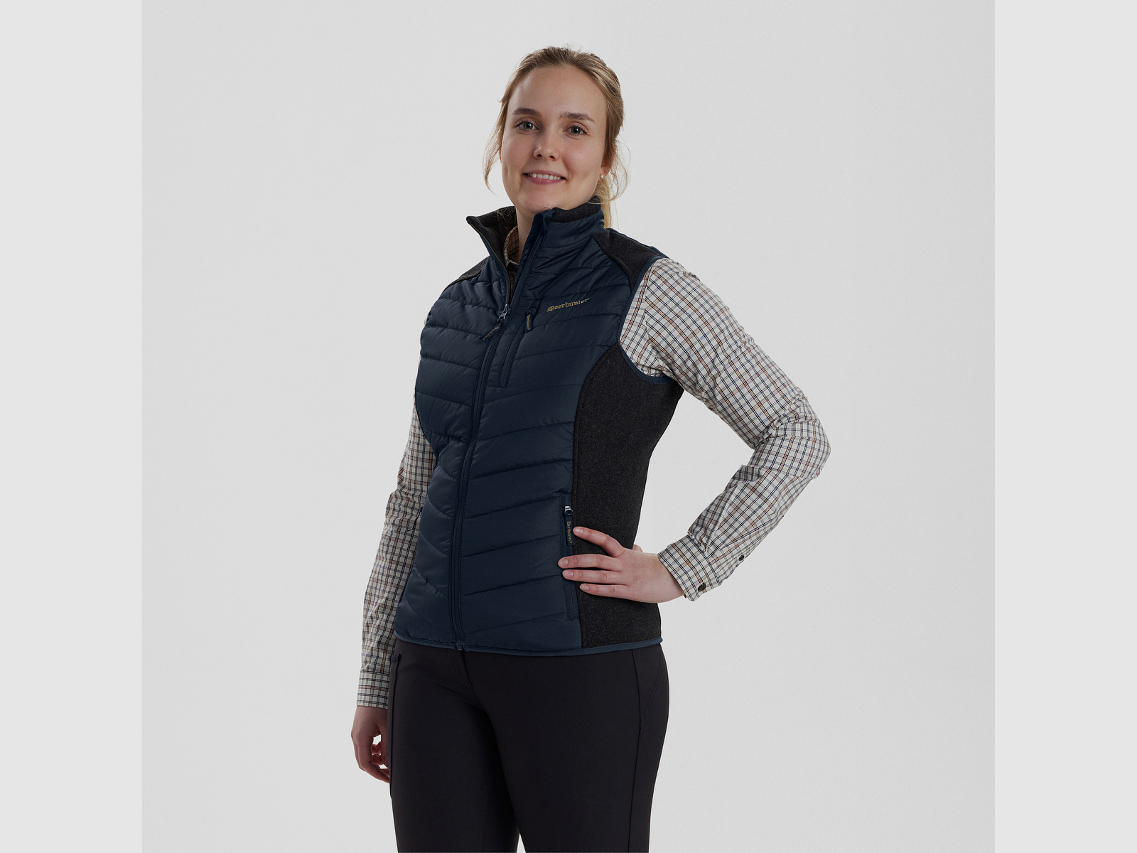 Lady Caroline Wattierte Weste - Dark Blue – Kleidergröße Damen: 36