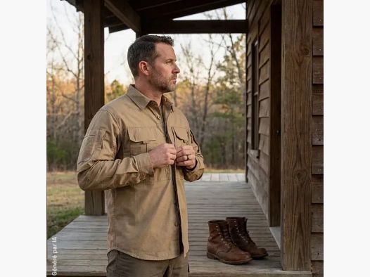 Chemise A10 Equipment Fighter sand verstärkt und belüftet