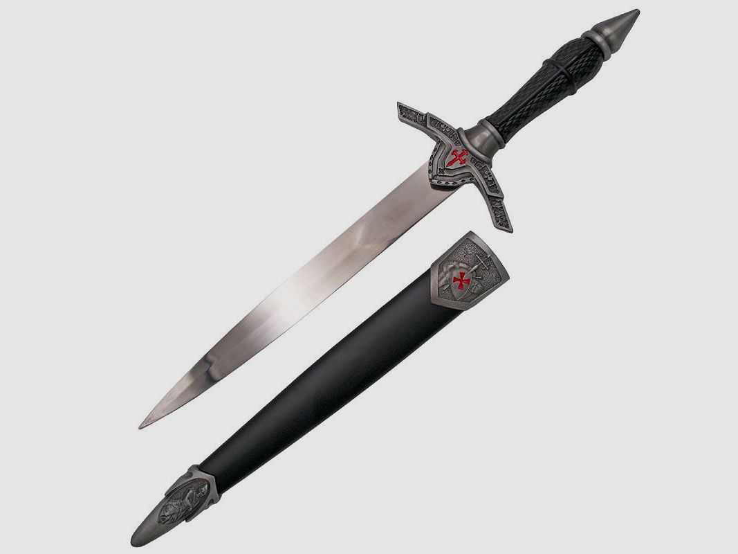 Fantasy templar dagger including sheath