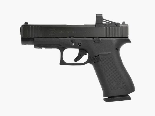 Glock 48 mit montiertem RMSc Shield Red Dot Pistole