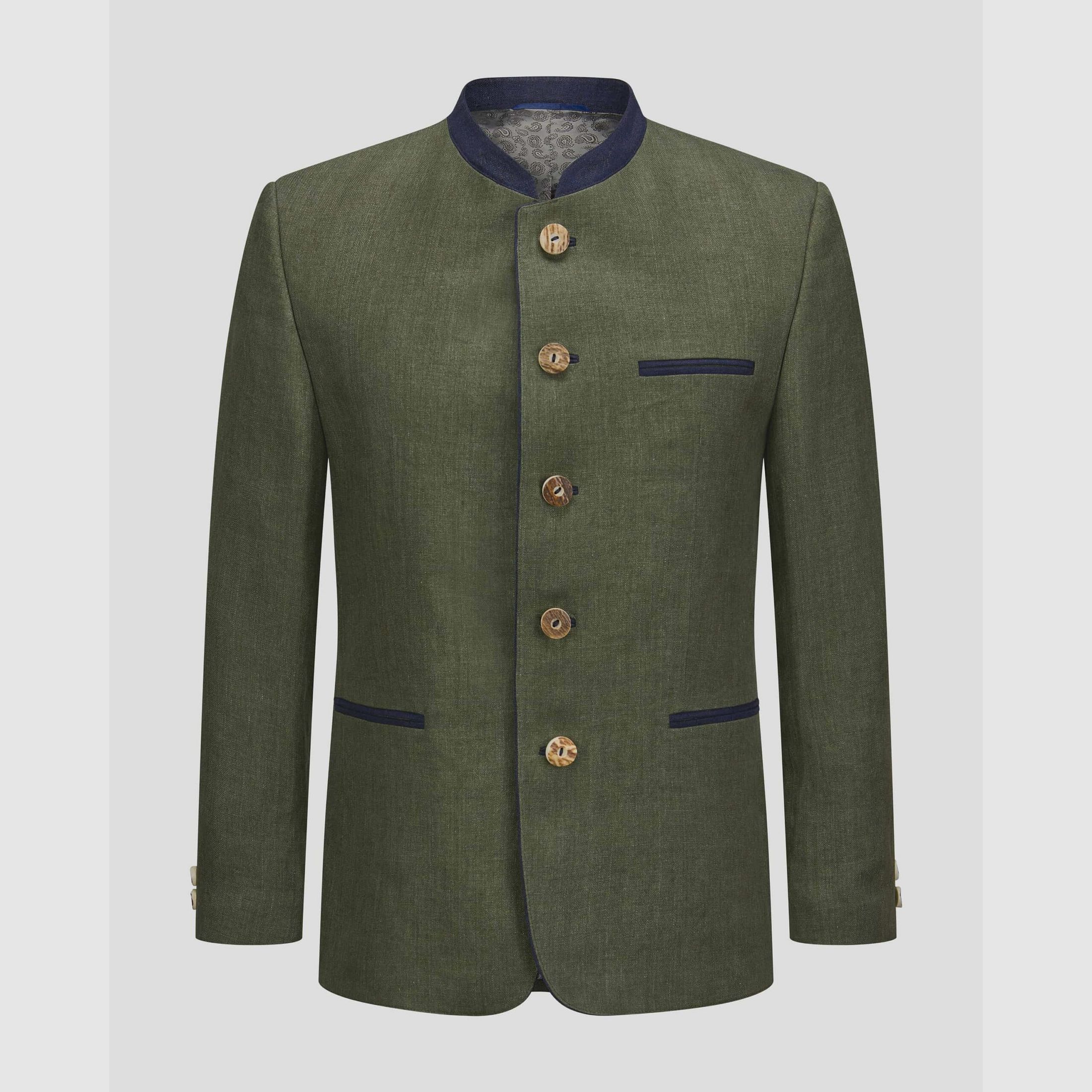 Lodenfrey linen jacket in olive, image 1 of 2
