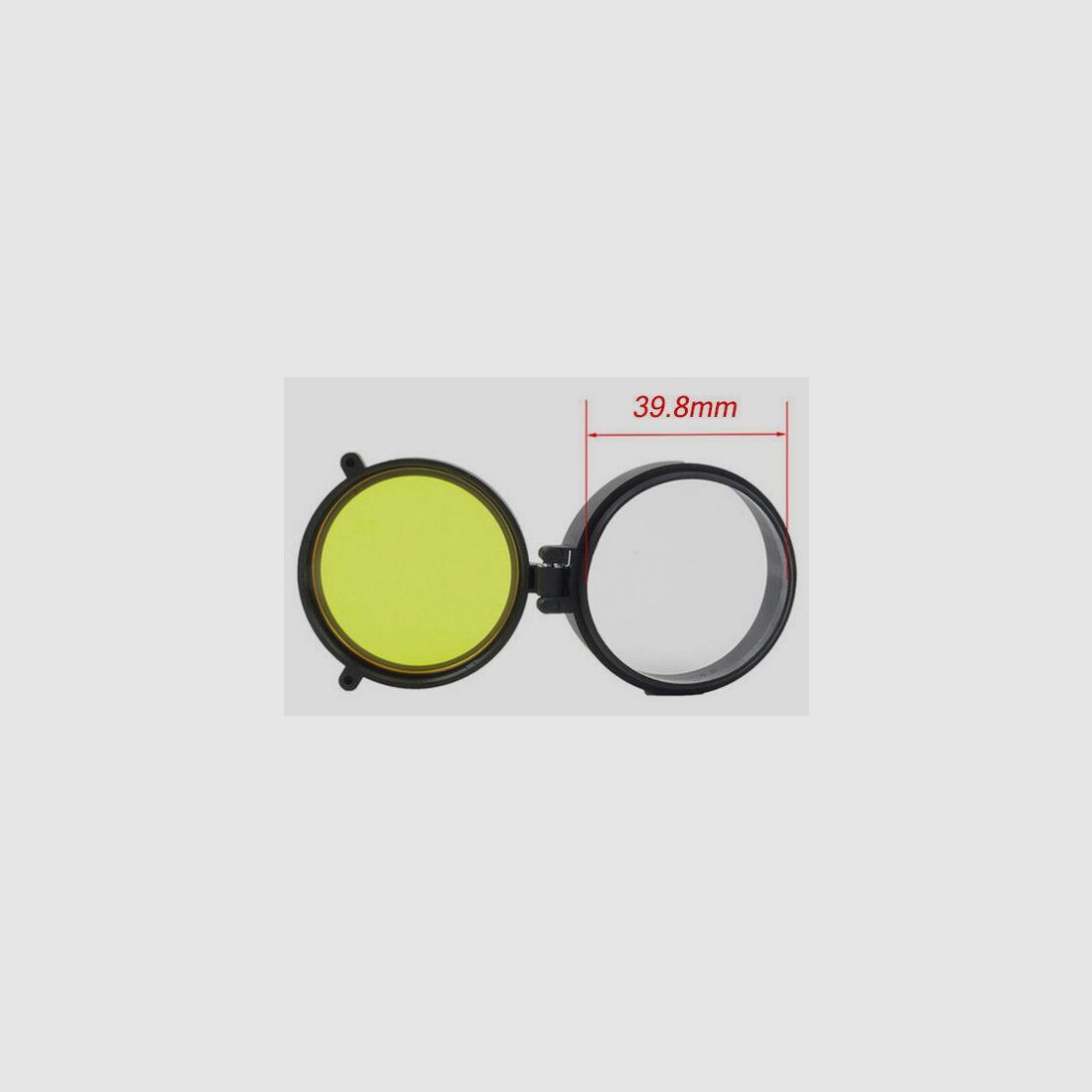Capuchon de protection pour lunette de tir avec filtre, protecteur d'objectif rabattable, diamètre 39,8 mm