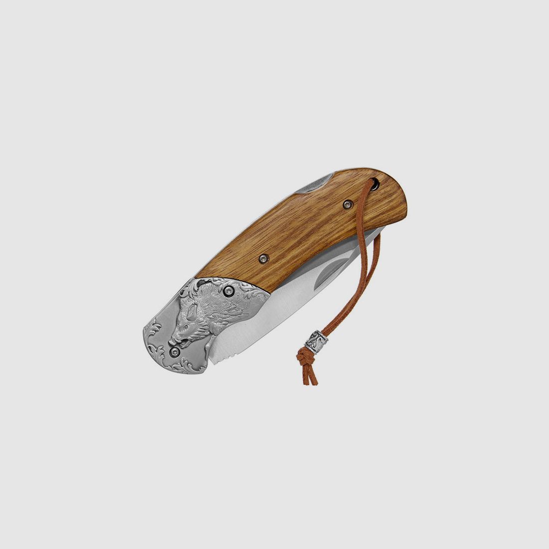 ALBAINOX – FOLDING KNIFE WOOD HANDLE | WILD BOAR | BLADE CM 9.5, image 3 of 4