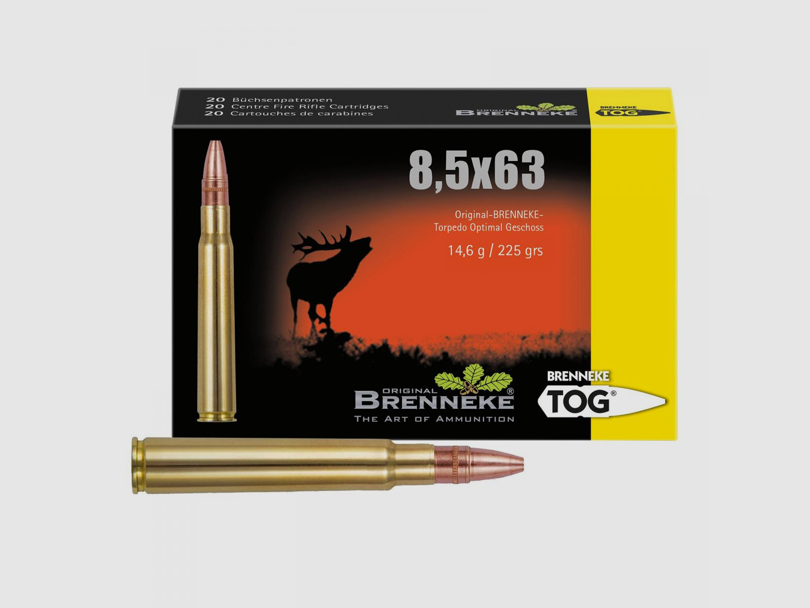 Brenneke 8,5x63 Reb 225GR TOG 20 patronen