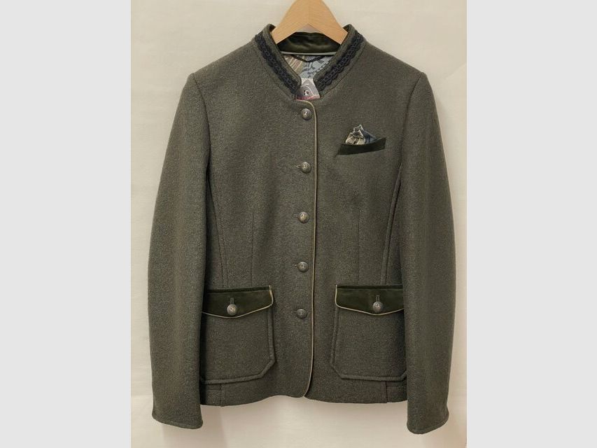 Steinbock Schicker Veste en Laine avec Détails Nobles en Olive, image 1 sur 3