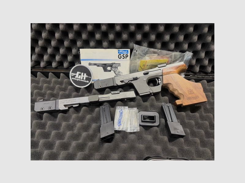 PISTOLET - WALTHER GSP - .22LR - PRAWY UCHWYT M + SYSTEM ZMIANY .32 S&W