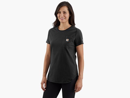 Carhartt Midweight T-Shirt con tasca, Donna, Nero, S