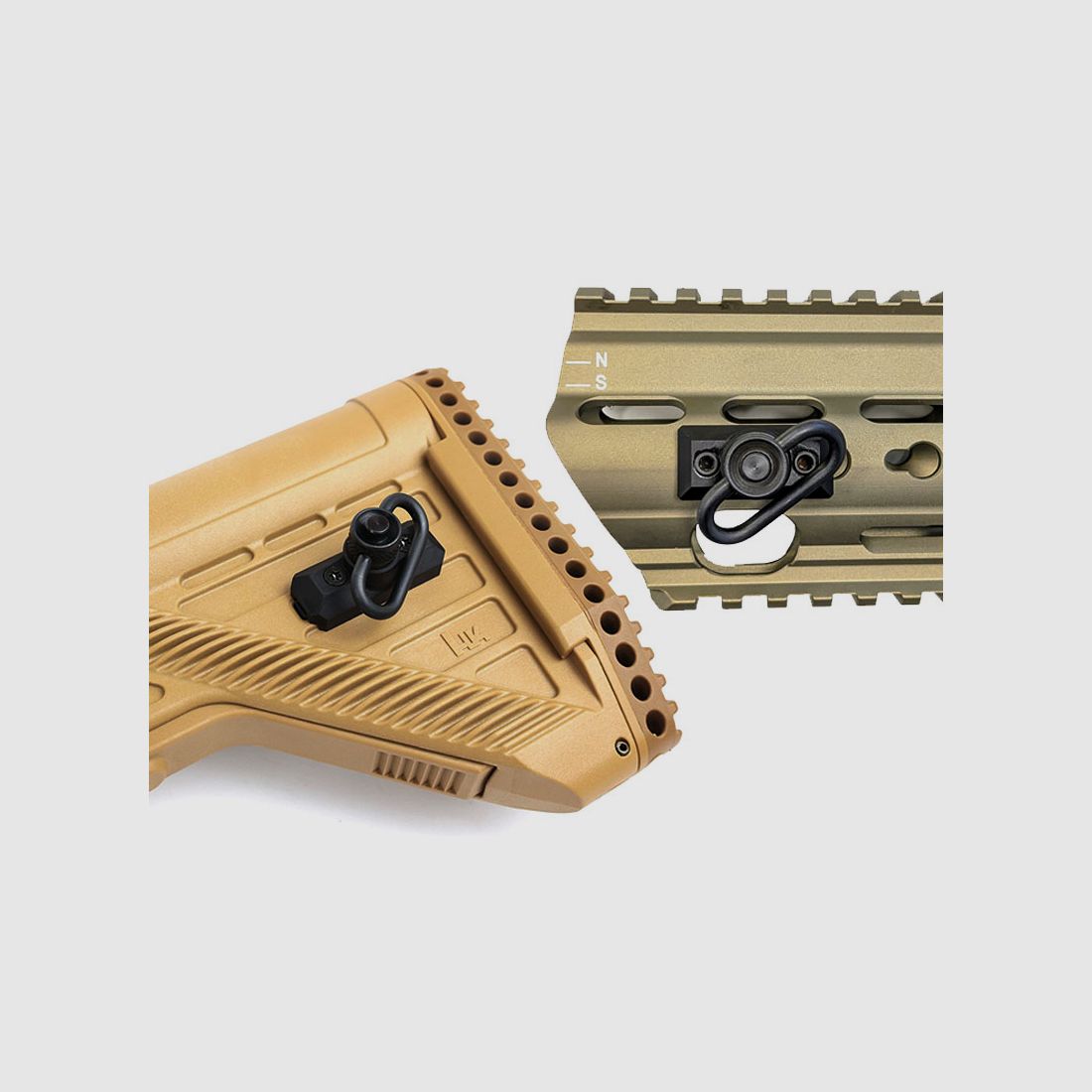 IEA Adapter-SET für HKey-Handschutz Slimline-Stock inkl. QD-Riemenbügel