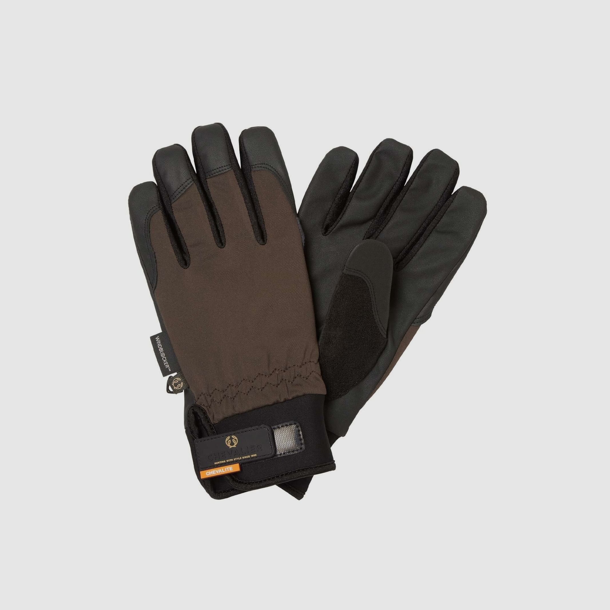 Gants de tir Chevalier Windblocker en cuir marron 12