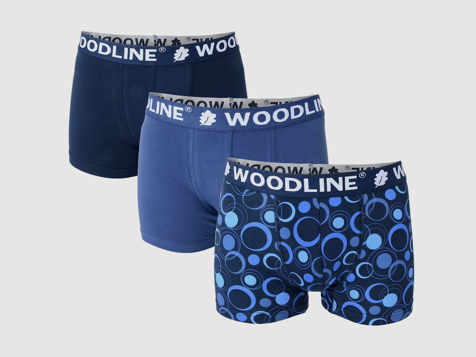 Woodline Boxer Briefs Blue 3-pack 3XL