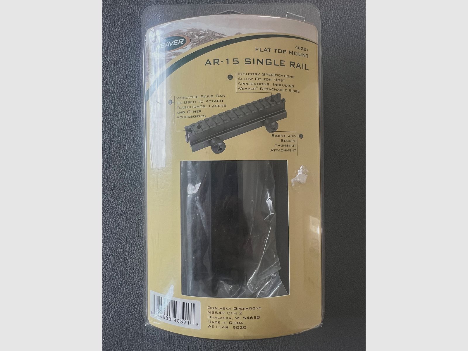 Weaver AR-15 Single Rail Flat Top Mount 48321 – Nieuw in OVP