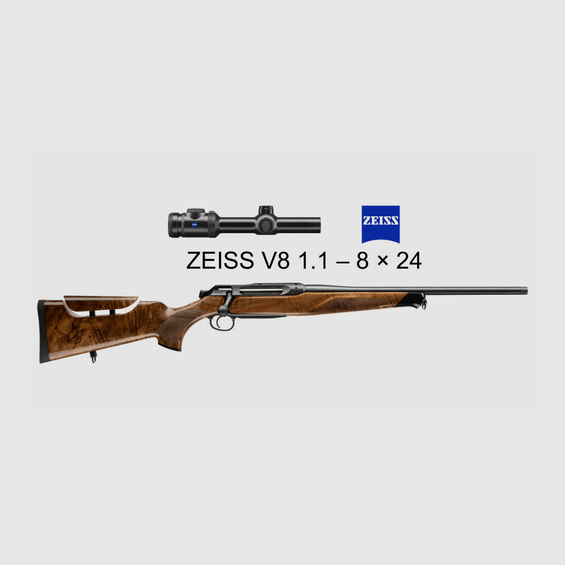 J.P. Sauer & Sohn Sauer 505 Ergo Lux Rifle Repetidor HQ3 Paquete de Equipamiento Elegance + VSR | 8.5x55 Blaser | ZEISS V8 1.1-8x24