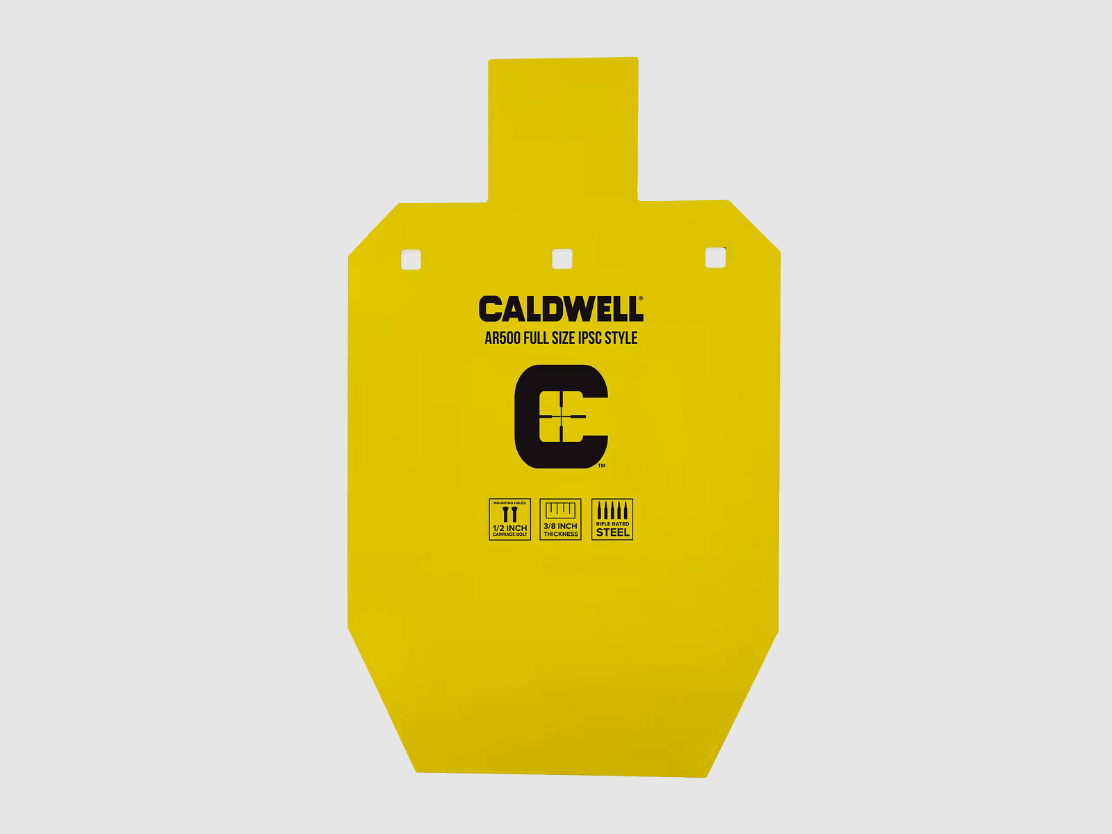 Obiettivi in acciaio Caldwell AR500 IPSC - Dimensioni complete