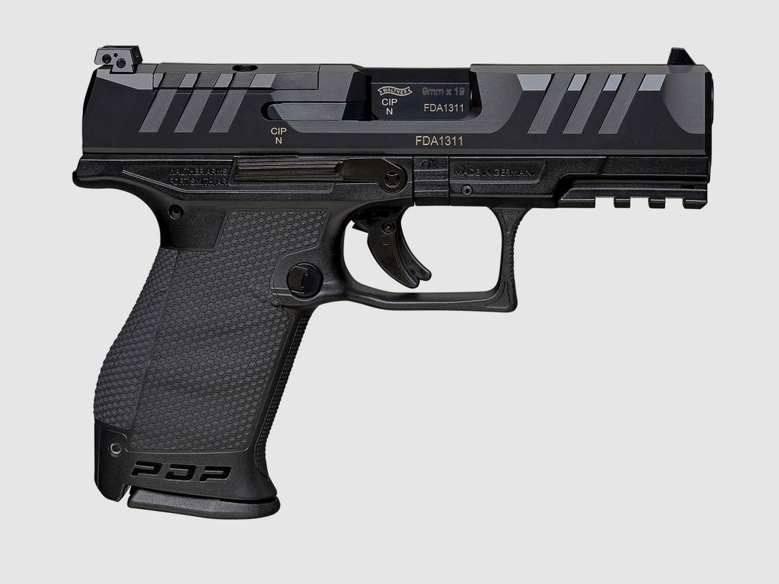 WALTHER PDP Compact 9 mm Luger Pistole Black 4" 15 Schuss Magazin
