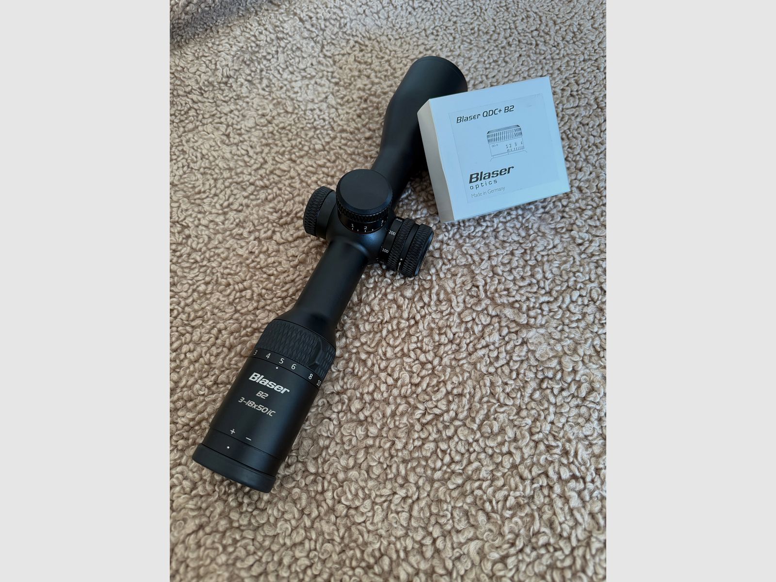 Blaser B2 3-18x50 IC S QDC - with ballistic turret and rail