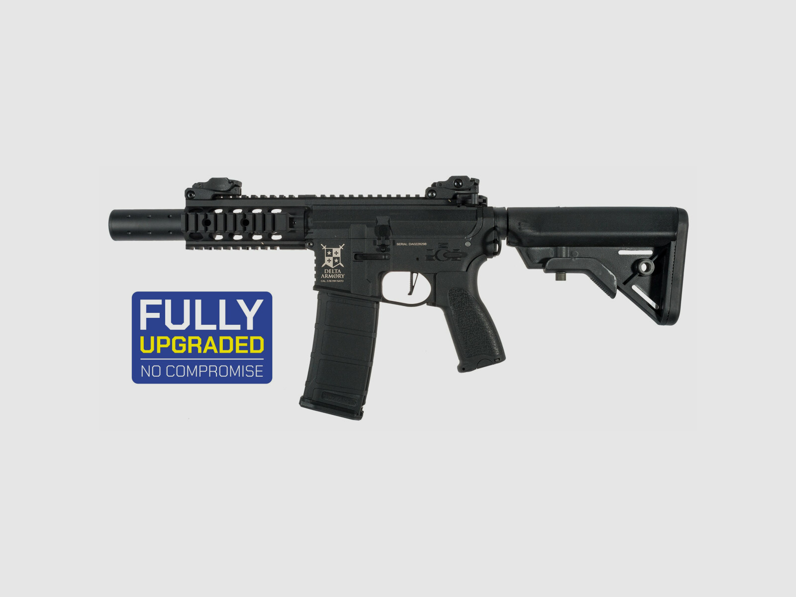 AR15 SilentOps CQB ETU NC! - Serie Delta Armory Schwarz S-AEG Airsoft Gewehr Frei ab 18 Jahren