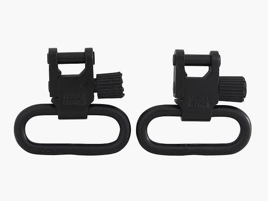 Set di ganci QD Uncle Mike's in acciaio inossidabile per cinghie larghe nero 2 pezzi