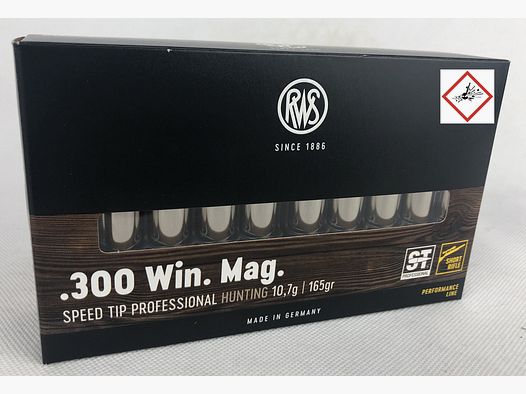 RWS Speed Tip Pro Jagdpatrone Kal. .300 Win Mag 165 grs