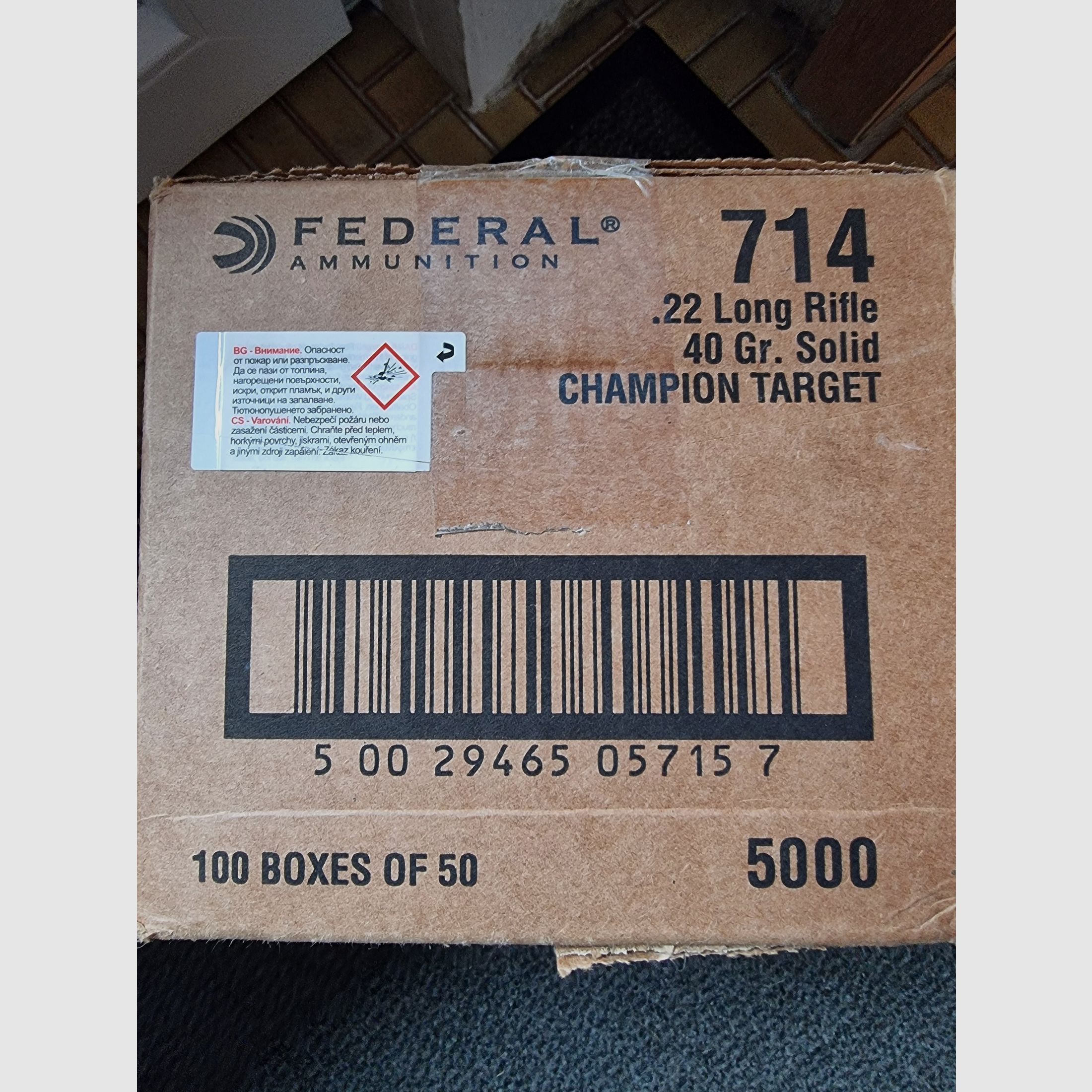 5000 Stück Federal Champion Target Kal .22 LR