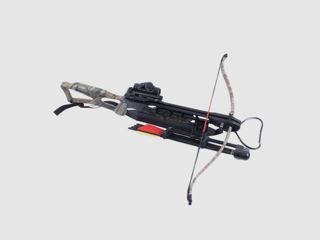 Man Kung Recurve Anaconda 175 lbs Camo SET - Quiver, Pijlen, RedDot