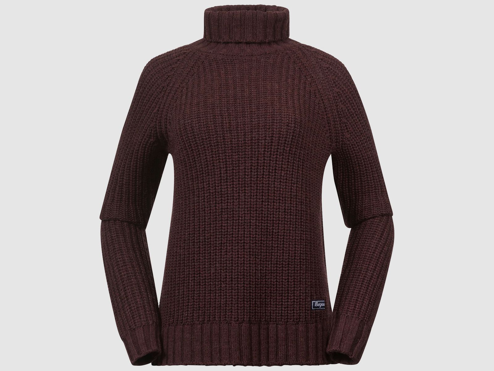 Bergans Nordmarka Merino Suéter de Cuello Alto para Mujeres Amarone Rojo XS