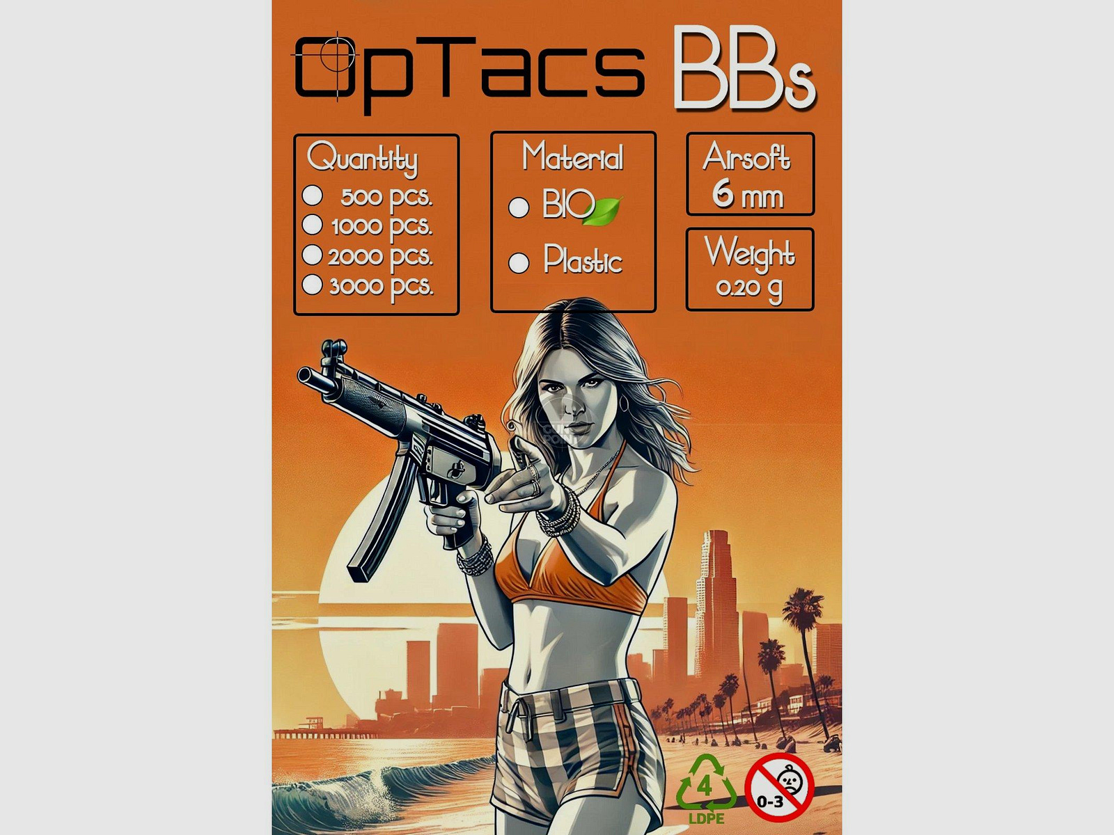 Softair - Kulki OpTacs Plastic BBs 0,20g 1.000 szt.