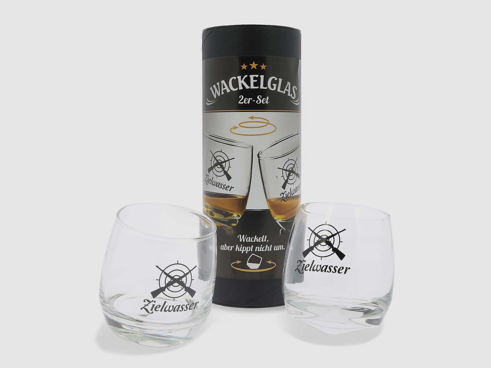 Geschenkidee fr Jger Wackelglas Zielwasser