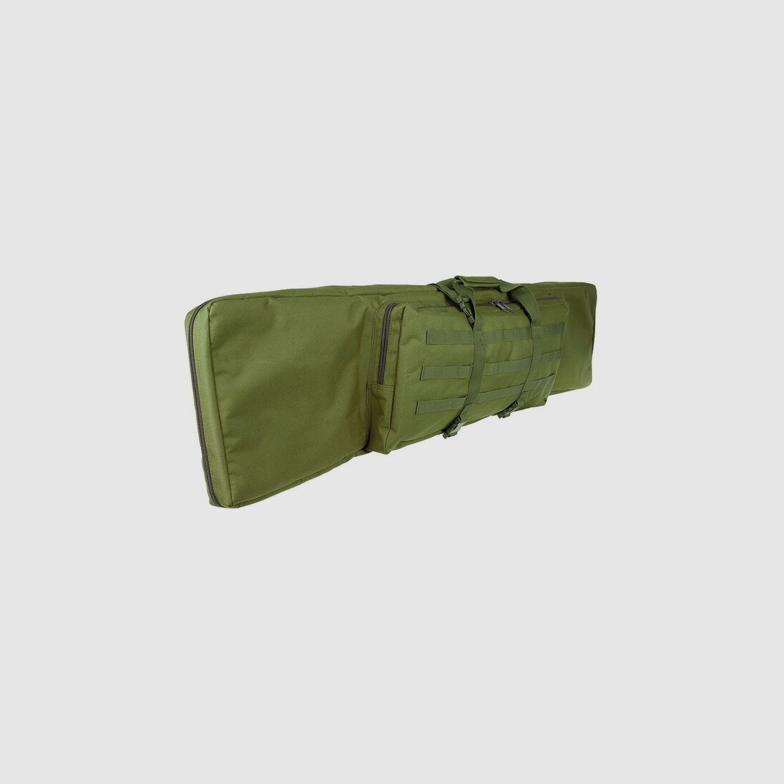 Gewehrtasche f. 2 Langwaffen bis 140cm Oliv m. Trennwand + Rucksackgurte – Doppel Futteral