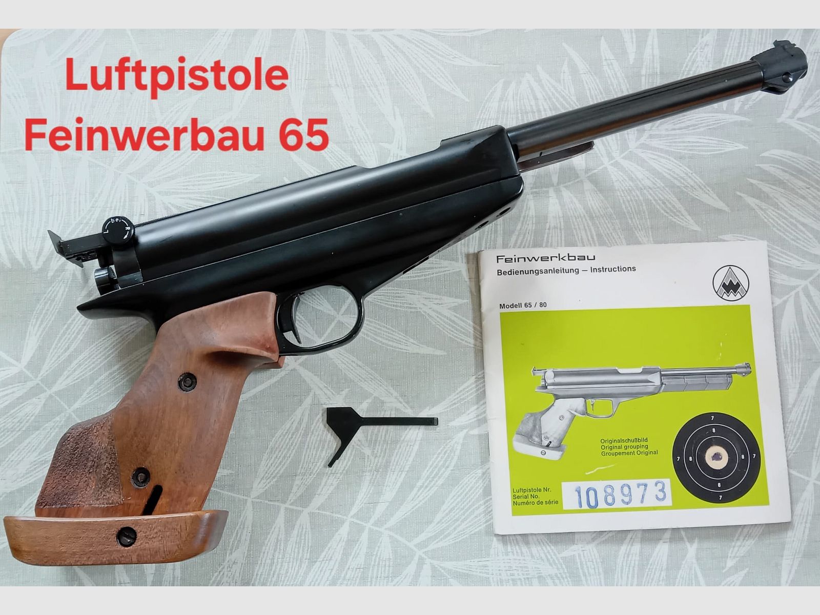 <Pistola de aire comprimido Feinwerkbau Modelo 65
