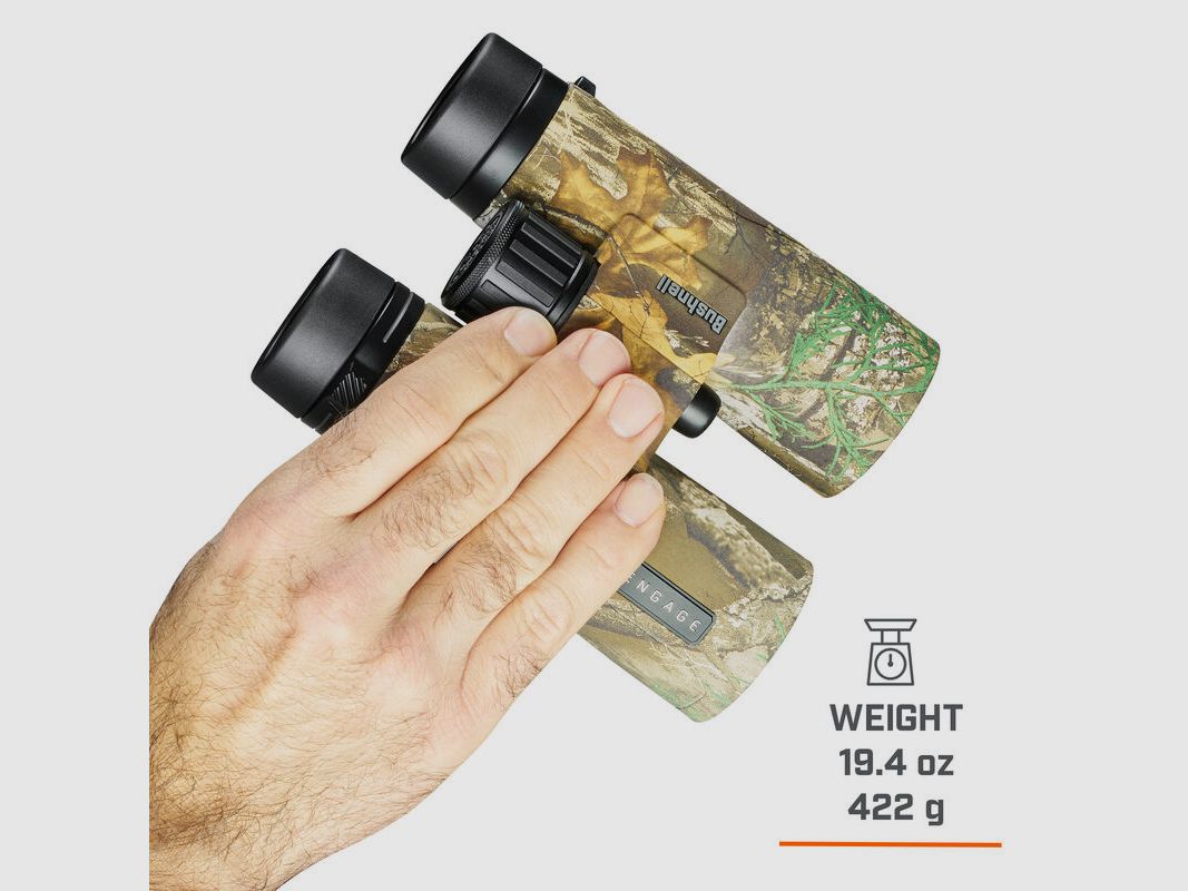 Prismáticos Bushnell Engage 'X' 10x42mm, Real Tree, EDX, FMC, sin plomo