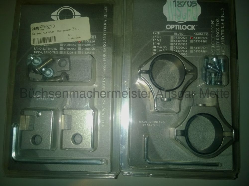 Sako Aufkippmontage stainless für L61R / L691 SCHNÄPPCHEN!