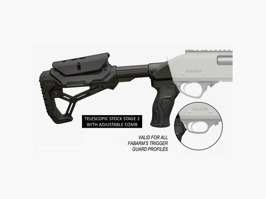 Fabarm Telescopic Schaft Stage 2 Adjustable, verstellbarer Teleskope Schaft für S.A.T. 8 / Martial / SDASS